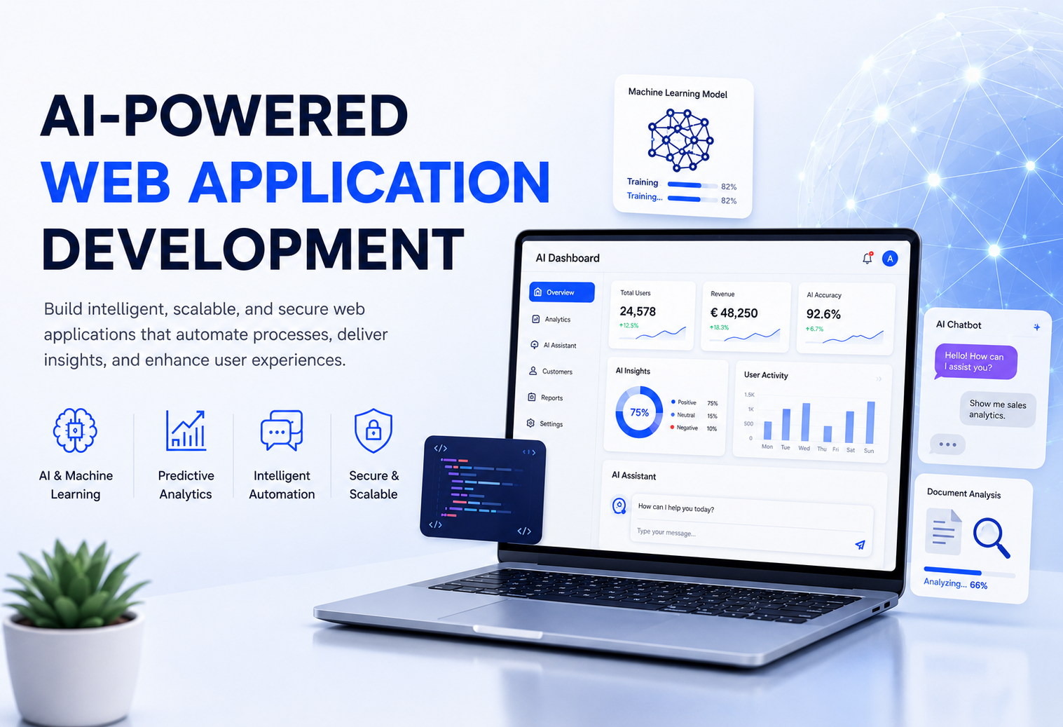 AI-powered web application development services by Qtech IT